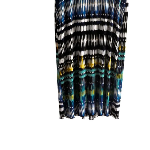 Womens Size Large V-Neckline Sleeveless Maxi Dress With Abstract Pattern - Picture 7 of 8